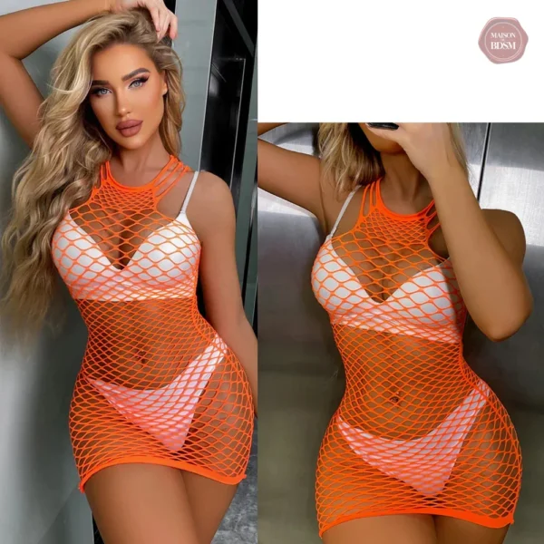 Robe en résille avec design séduisant
