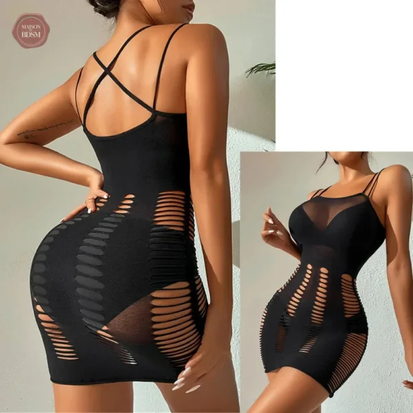 Robe en résille érotique pour une silhouette sexy