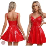 Robe en latex sexy, parfaite pour les soirées à thème