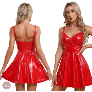 Robe en latex sexy, parfaite pour les soirées à thème