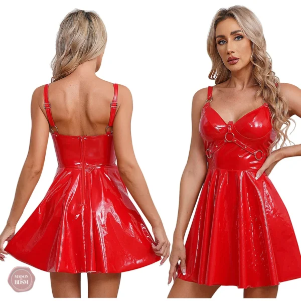 Robe en latex sexy, parfaite pour les soirées à thème