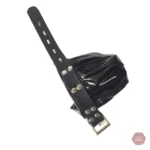 Sac de chasteté masculin en cuir verni brillant