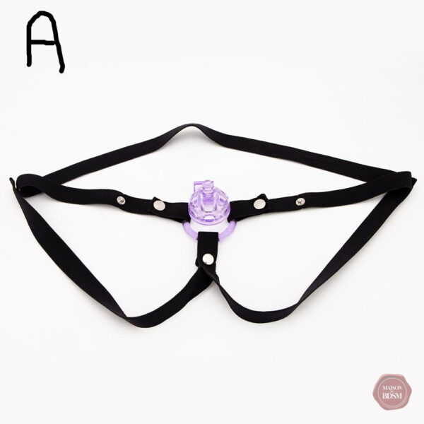 Cage de chasteté avec sangle de maintien