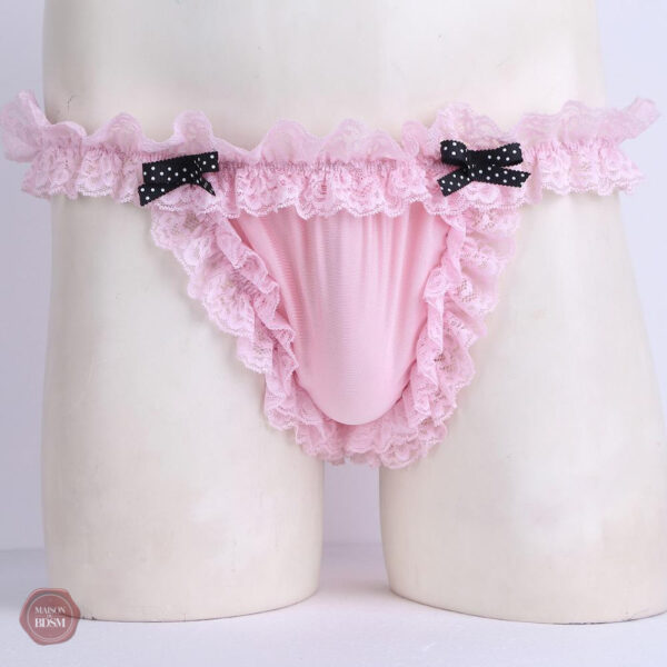 Sissy panties à volants, style élégant et féminin