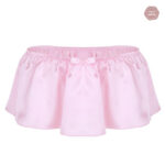 Lingerie sissy brillante avec jupe pour homme élégant