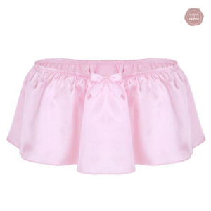 Lingerie sissy brillante avec jupe pour homme élégant