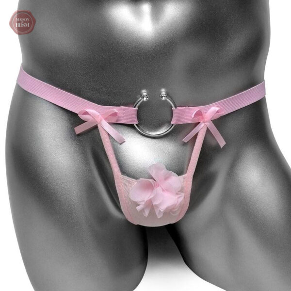 String mesh Sissy avec design floral