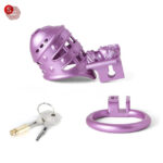 Cage de chasteté en impression 3D violette