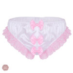 Slip en dentelle florale avec volants brillants