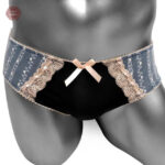 Slip sexy avec nœud papillon pour travestis