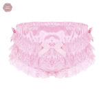 Slip en dentelle florale avec nœud papillon