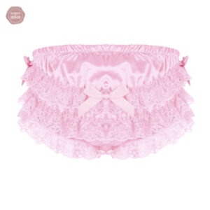 Slip en dentelle florale avec nœud papillon