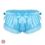 Vêtements travestis : slip délicat en dentelle et nœud