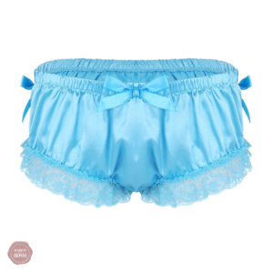 Vêtements travestis : slip délicat en dentelle et nœud