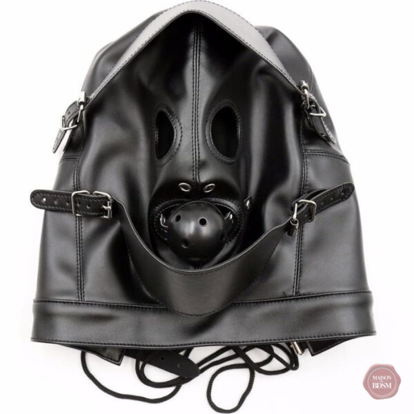 Accessoire BDSM, cagoule intégrale confortable