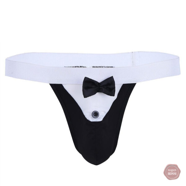 Vêtements travesti : smoking avec culotte élastique
