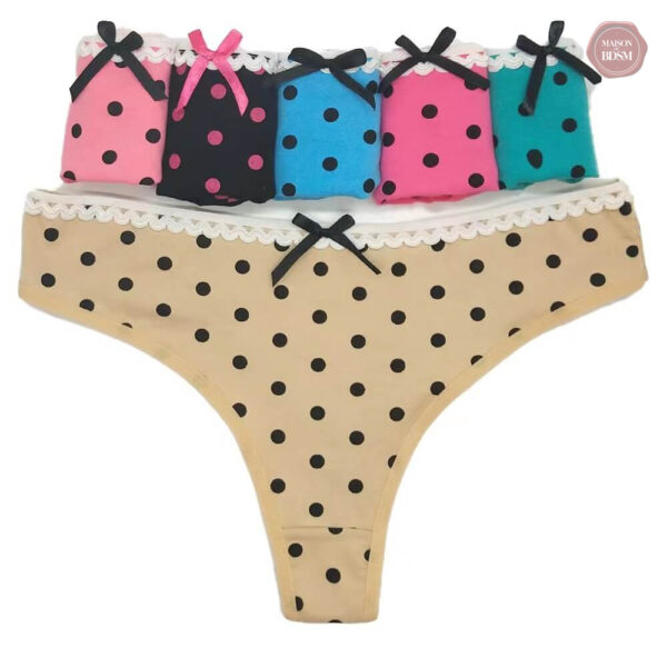 Sous-vêtements en coton et dentelle, 6 modèles variés