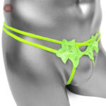 String fleuri avec entrejambe ouvert pour look audacieux