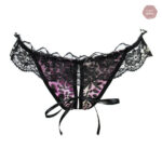 Accessoire travesti : string sexy en dentelle léopard chic