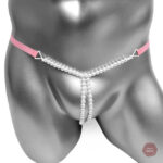 String sissy avec perles décoratives pour un look unique
