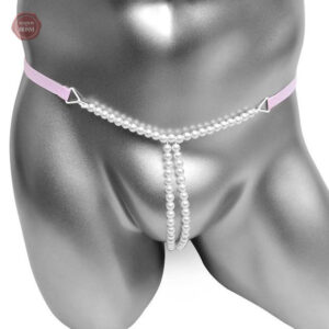 Sissy panties en dentelle avec perles pour plus de confort