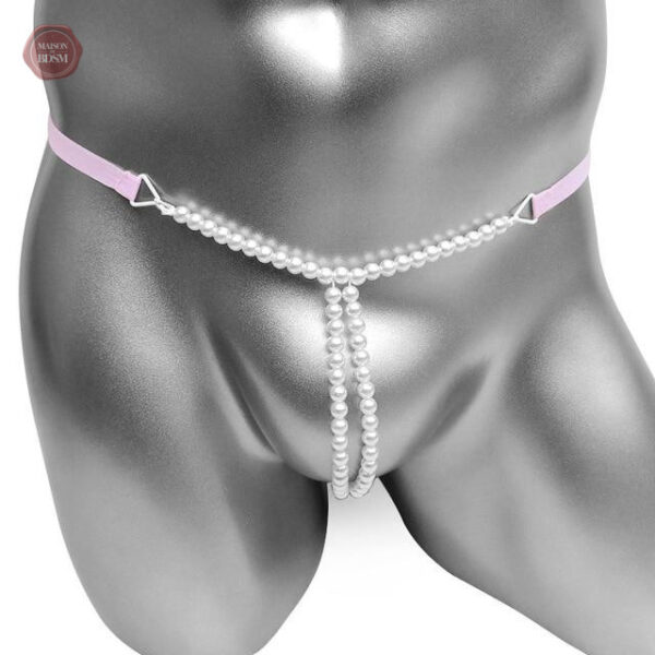Sissy panties en dentelle avec perles pour plus de confort