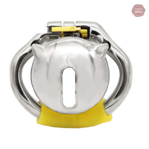 Cage de chasteté en acier inoxydable, design compact