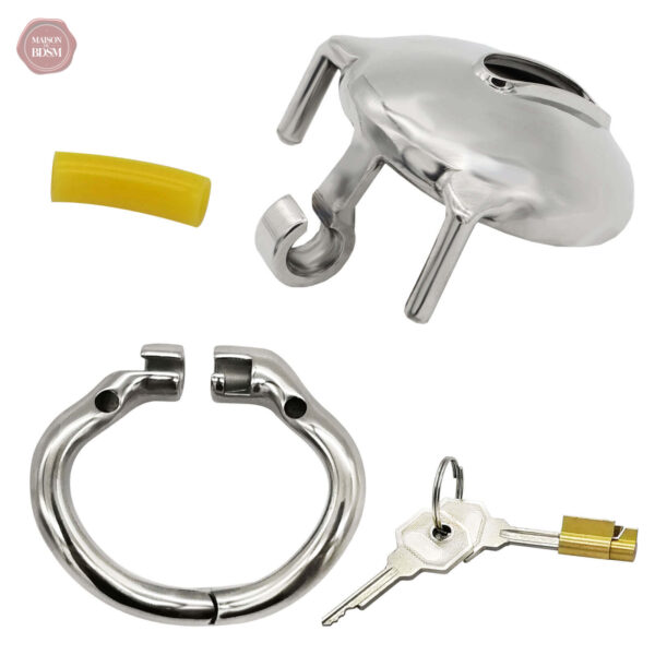 Accessoire de chasteté en acier, taille réduite pour confort