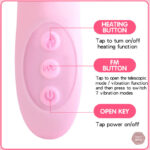 Vibromasseur ergonomique pour femmes, chaleur intégrée