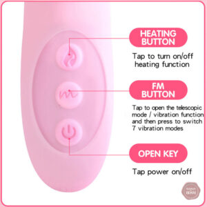 Vibromasseur ergonomique pour femmes, chaleur intégrée