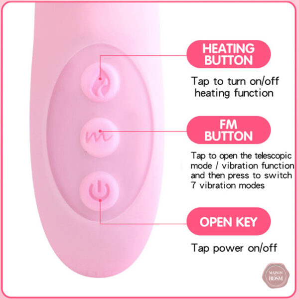 Vibromasseur ergonomique pour femmes, chaleur intégrée