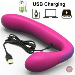Vibromasseur ergonomique à double stimulation