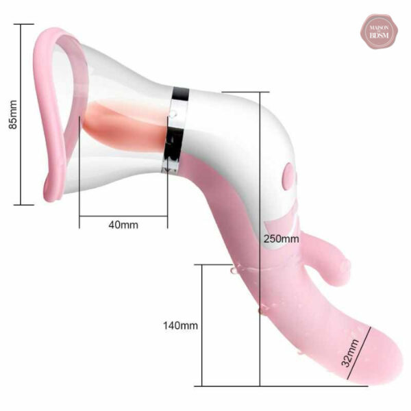Stimulation des tétons avec vibromasseur design